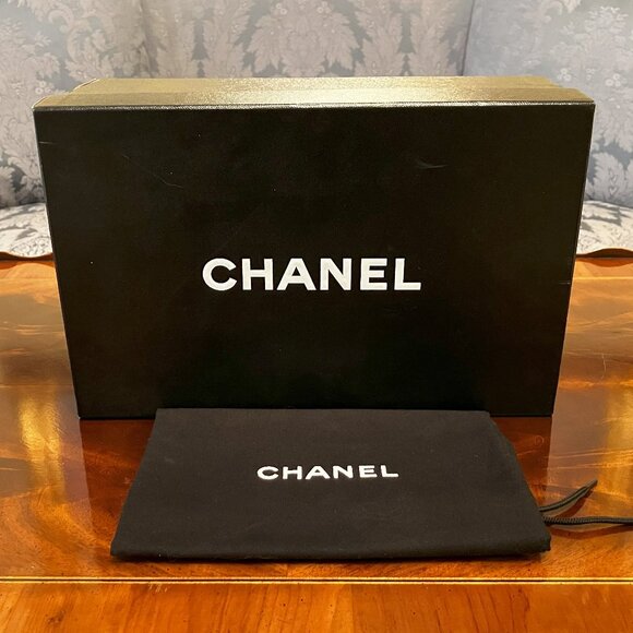 💯Authentic CHANEL Pink/Black Glitter Slingbacks - Size 37 - Picture 14 of 15